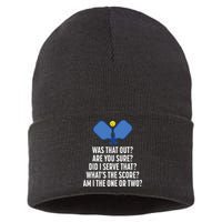 Pickleball Questions 1 Or 2 Who Served Funny Pickleball Sustainable Knit Beanie