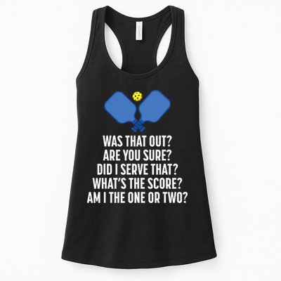 Pickleball Questions 1 Or 2 Who Served Funny Pickleball Womens Tank Top