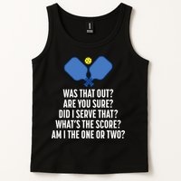 Pickleball Questions 1 Or 2 Who Served Funny Pickleball Tank Top