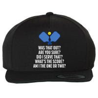 Pickleball Questions 1 Or 2 Who Served Funny Pickleball Wool Snapback Cap