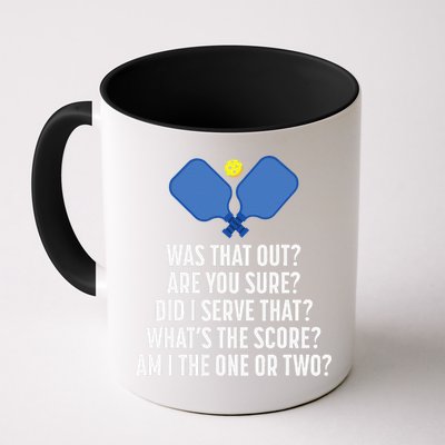 Pickleball Questions 1 Or 2 Who Served Funny Pickleball Mug