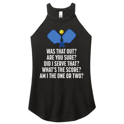 Pickleball Questions 1 Or 2 Who Served Funny Pickleball Women's Perfect Tri Rocker Tank