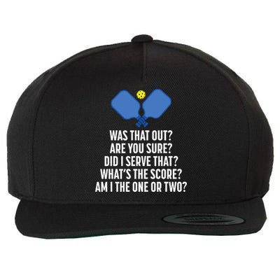 Pickleball Questions 1 Or 2 Who Served Funny Pickleball Wool Snapback Cap
