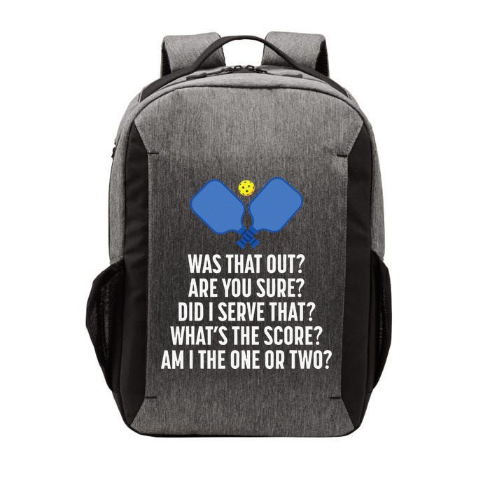 Pickleball Questions 1 Or 2 Who Served Funny Pickleball Vector Backpack