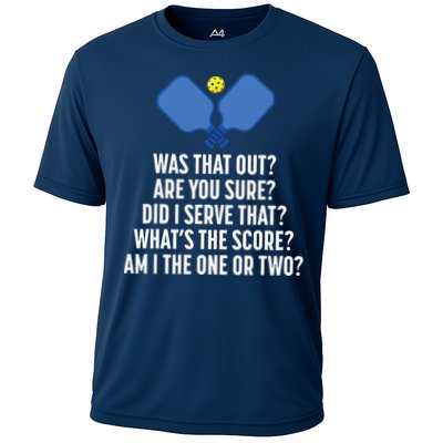 Pickleball Questions 1 Or 2 Who Served Funny Pickleball Performance Shirt