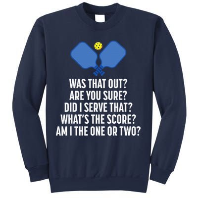 Pickleball Questions 1 Or 2 Who Served Funny Pickleball Sweatshirt
