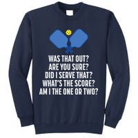 Pickleball Questions 1 Or 2 Who Served Funny Pickleball Sweatshirt