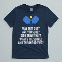 Pickleball Questions 1 Or 2 Who Served Funny Pickleball T-Shirt
