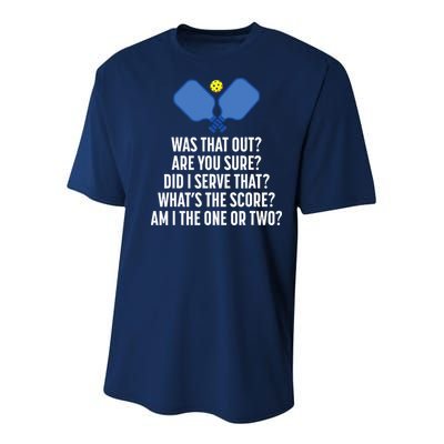 Pickleball Questions 1 Or 2 Who Served Funny Pickleball Youth Performance Sprint T-Shirt