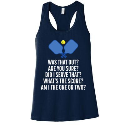Pickleball Questions 1 Or 2 Who Served Funny Pickleball Womens Tank Top