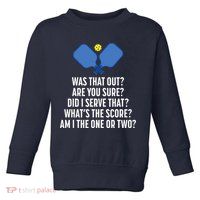 Pickleball Questions 1 Or 2 Who Served Funny Pickleball Toddler Sweatshirt