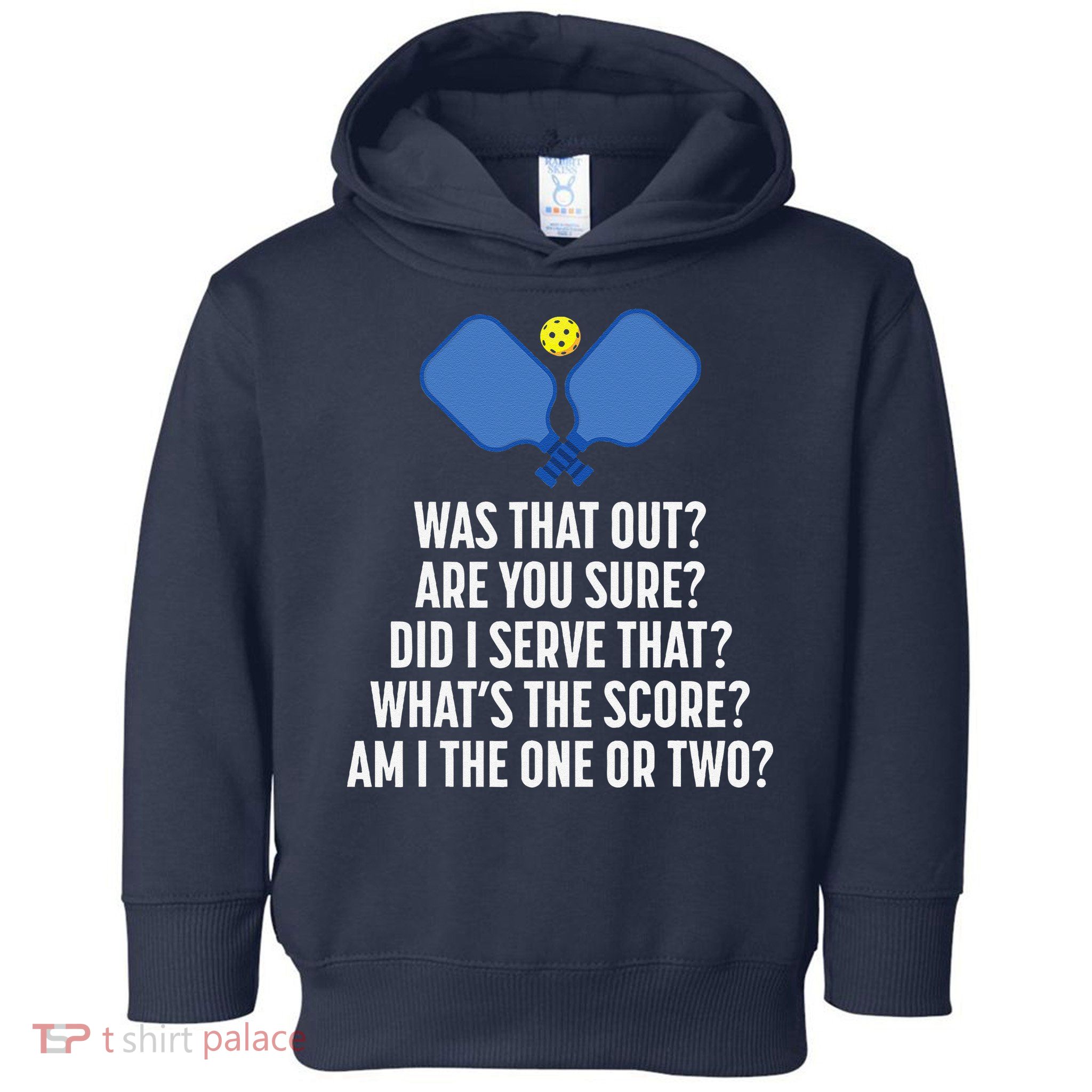 Pickleball Questions 1 Or 2 Who Served Funny Pickleball Toddler Hoodie