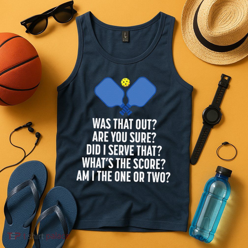 Pickleball Questions 1 Or 2 Who Served Funny Pickleball Tank Top