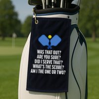 Pickleball Questions 1 Or 2 Who Served Funny Pickleball Golf Towel