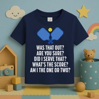 Pickleball Questions 1 Or 2 Who Served Funny Pickleball Toddler T-Shirt