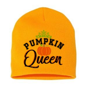 Pumpkin Queen Autumn Fall Halloween Cute Cool Gift Short Acrylic Beanie