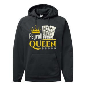 Payroll Queen Accounting Accountant Clerk Manager Performance Fleece Hoodie