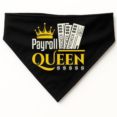 Payroll Queen Accounting Accountant Clerk Manager USA-Made Doggie Bandana