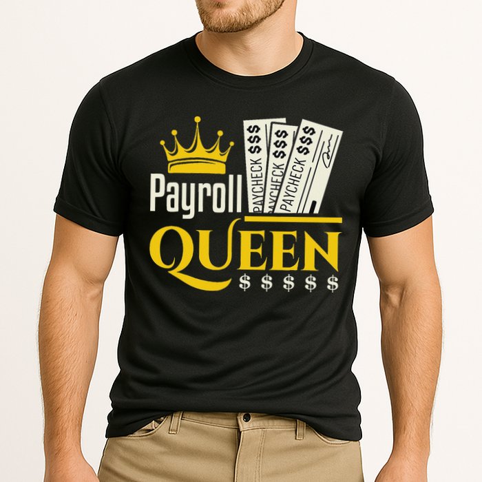 Payroll Queen Accounting Accountant Clerk Manager Cooling Performance Crew T-Shirt