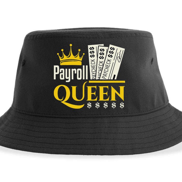 Payroll Queen Accounting Accountant Clerk Manager Sustainable Bucket Hat