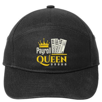 Payroll Queen Accounting Accountant Clerk Manager 7-Panel Snapback Hat