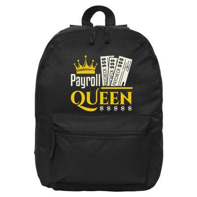 Payroll Queen Accounting Accountant Clerk Manager 16 in Basic Backpack