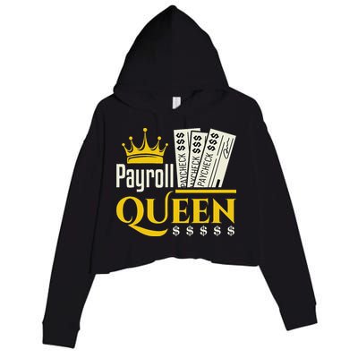 Payroll Queen Accounting Accountant Clerk Manager Crop Fleece Hoodie