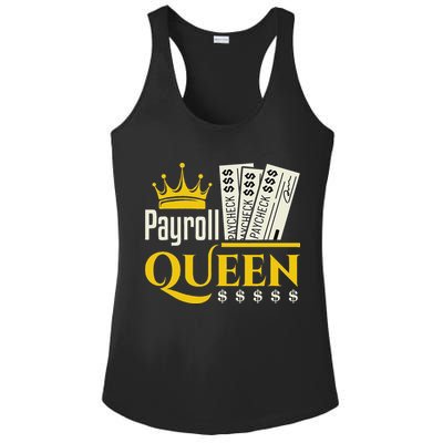 Payroll Queen Accounting Accountant Clerk Manager Ladies PosiCharge Competitor Racerback Tank
