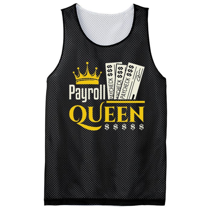 Payroll Queen Accounting Accountant Clerk Manager Mesh Reversible Basketball Jersey Tank