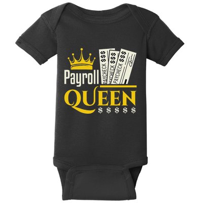 Payroll Queen Accounting Accountant Clerk Manager Baby Bodysuit