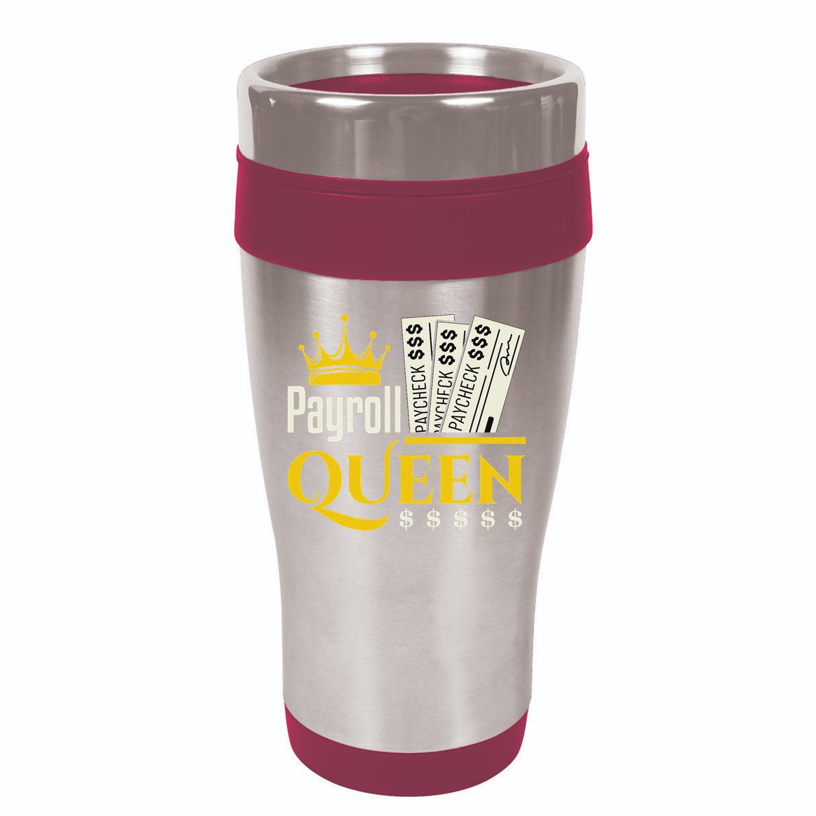 Payroll Queen Accounting Accountant Clerk Manager 16oz Travel Tumbler