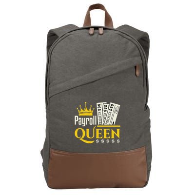 Payroll Queen Accounting Accountant Clerk Manager Cotton Canvas Backpack