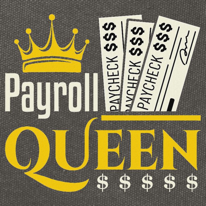 Payroll Queen Accounting Accountant Clerk Manager Cotton Canvas Backpack