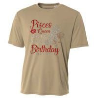 Pisces Queen Bad Boujee Birthday Behavior High Heels Cooling Performance Crew T-Shirt