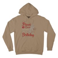 Pisces Queen Bad Boujee Birthday Behavior High Heels Hoodie