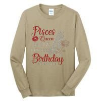 Pisces Queen Bad Boujee Birthday Behavior High Heels Tall Long Sleeve T-Shirt