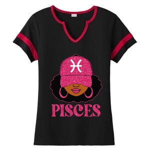 Pisces Queen Birthday Afro Hair Cap Hat Black Women Ladies Halftime Notch Neck Tee