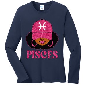 Pisces Queen Birthday Afro Hair Cap Hat Black Women Ladies Long Sleeve Shirt