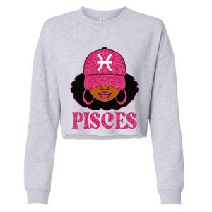 Pisces Queen Birthday Afro Hair Cap Hat Black Women Cropped Pullover Crew