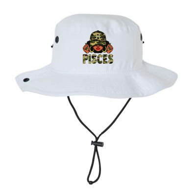 Pisces Queen Black Woman With Cap Camo Afro Girl Zodiac Bucket Hat