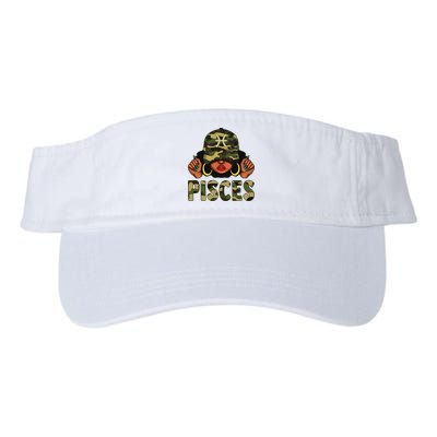 Pisces Queen Black Woman With Cap Camo Afro Girl Zodiac Visor