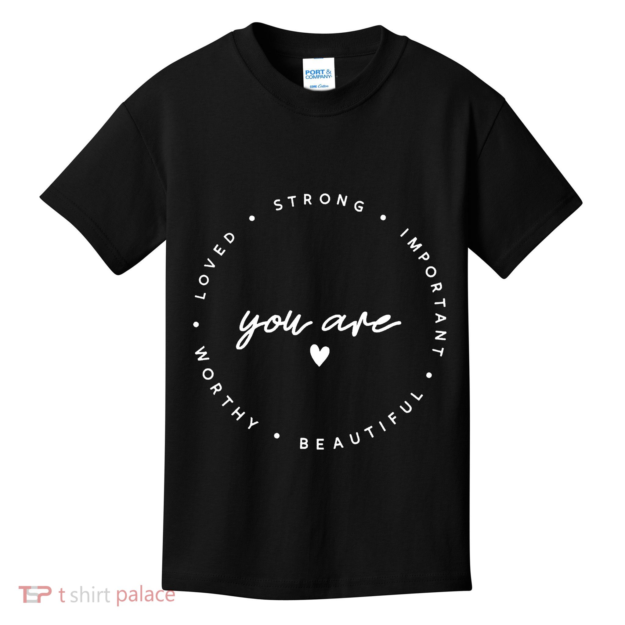 Positive Quotes Be Mindfulness Positive Vibes Only Gifts You Are Loved Kids T-Shirt