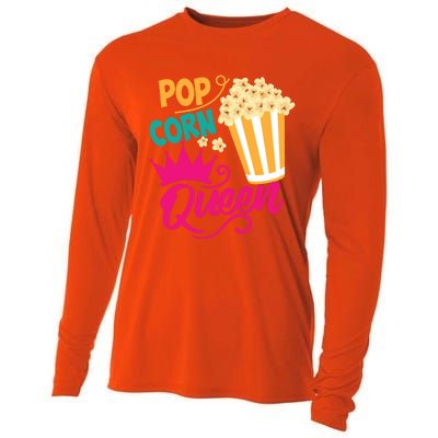 Popcorn Queen Cool Tasty Movie Snack Food Funny Gift Funny Gift Cooling Performance Long Sleeve Crew