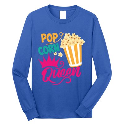 Popcorn Queen Cool Tasty Movie Snack Food Funny Gift Funny Gift Long Sleeve Shirt