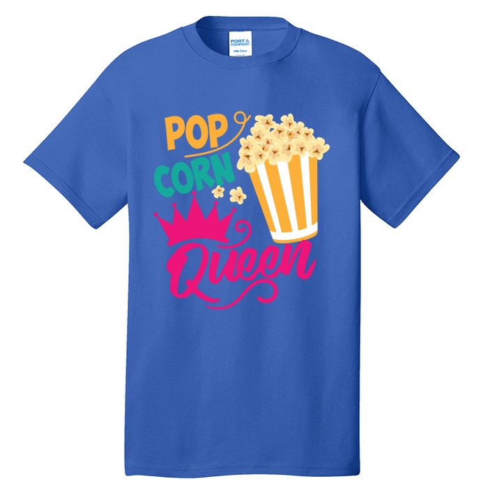 Popcorn Queen Cool Tasty Movie Snack Food Funny Gift Funny Gift Tall T-Shirt