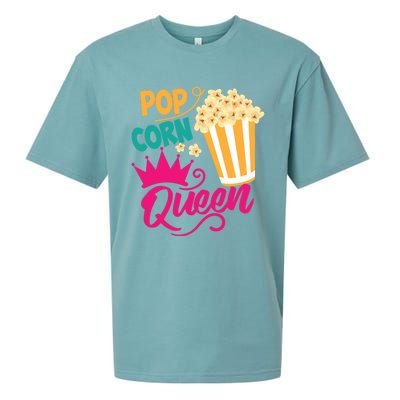 Popcorn Queen Cool Tasty Movie Snack Food Funny Gift Funny Gift Sueded Cloud Jersey T-Shirt