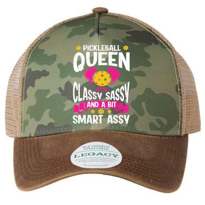 Pickleball Queen Classy Sassy And A Bit Smart Assy Legacy Tie Dye Trucker Hat