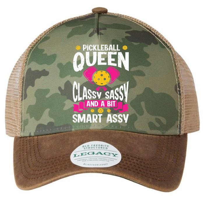 Pickleball Queen Classy Sassy And A Bit Smart Assy Legacy Tie Dye Trucker Hat