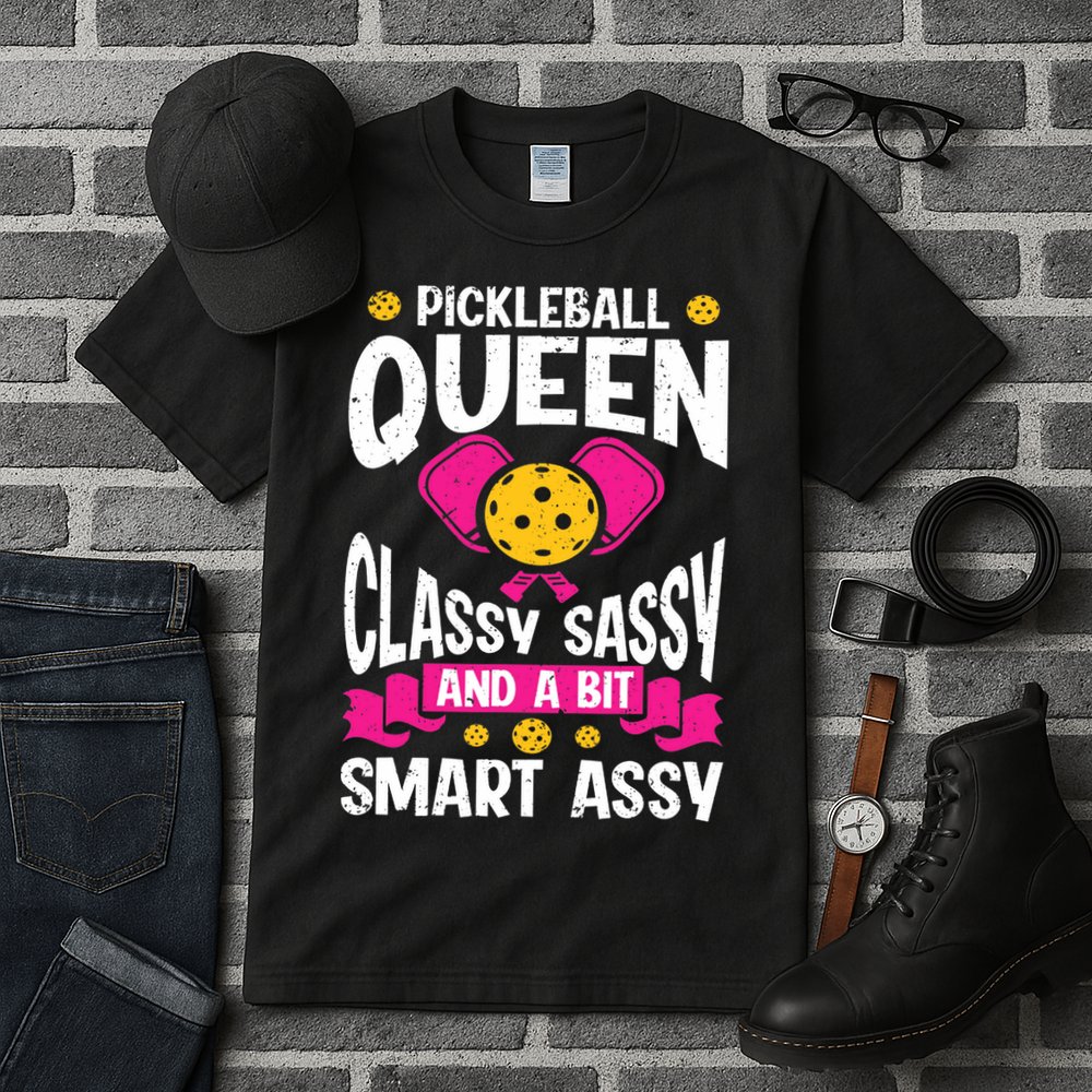 Pickleball Queen Classy Sassy And A Bit Smart Assy Tall T-Shirt