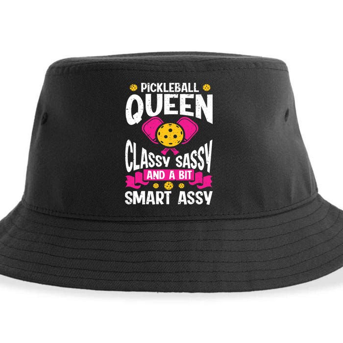 Pickleball Queen Classy Sassy And A Bit Smart Assy Sustainable Bucket Hat